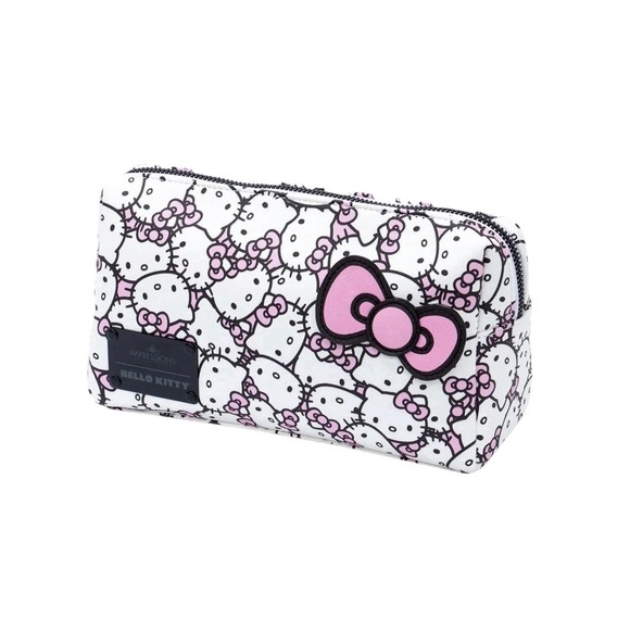 Impressions Handbags - HELLO KITTY Impressions Vanity Cosmetic Pouch NWT White With Bows